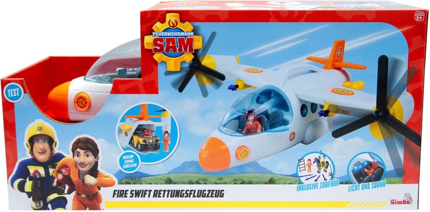 Feuerwehrmann Sam Fire Swift Rettungsflugzeug mit Licht & Sound - Bild 2