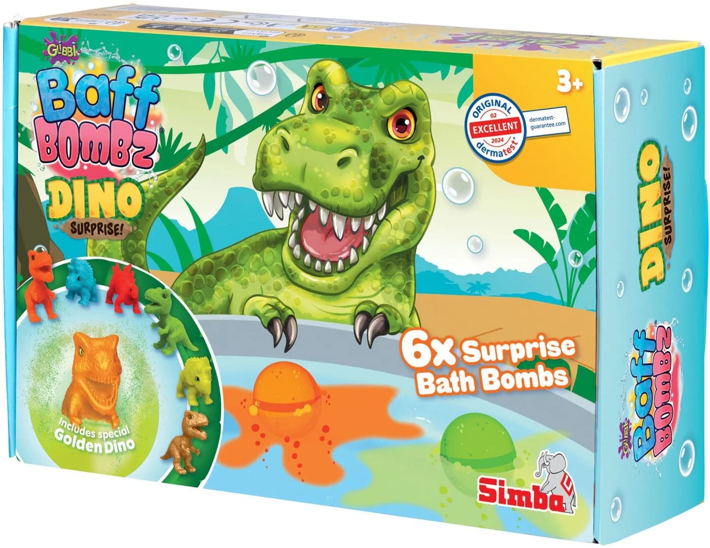 SIMBA Glibbi Dino Surprise Badebomben mit 6 Krokodil-Figuren