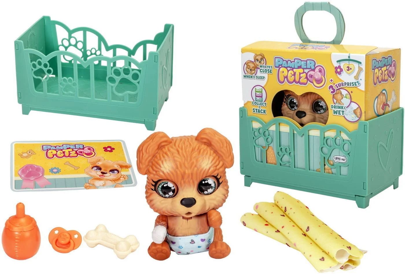 Simba Pamper Petz Puppy Interaktives Spielzeugtierbaby mit Zubehör