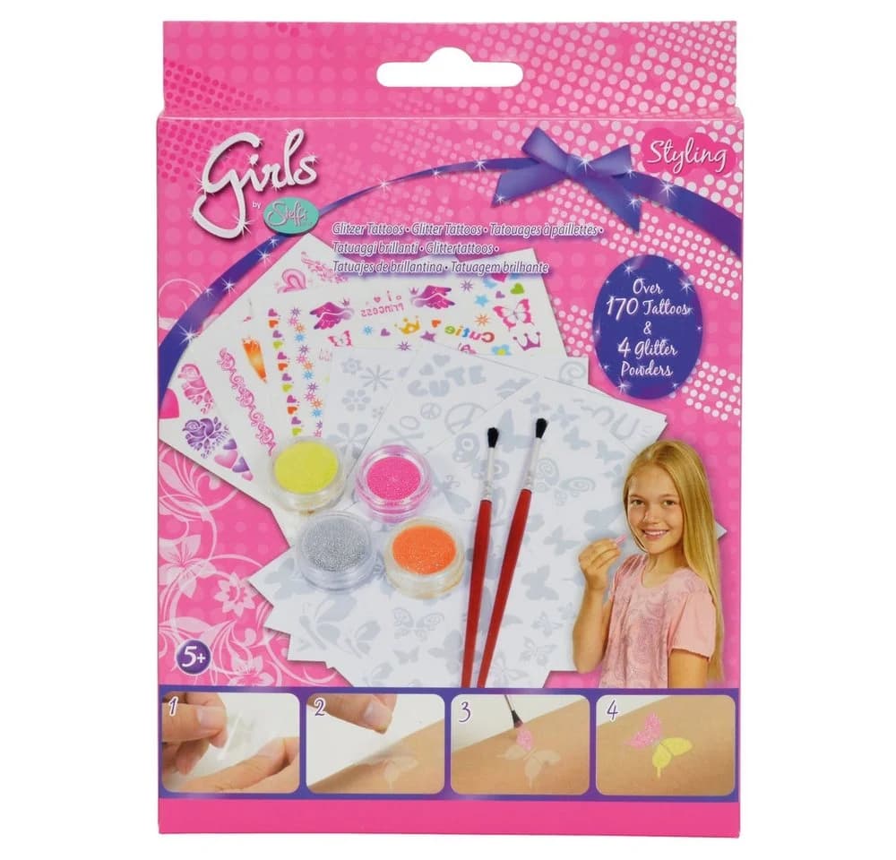 Simba Dickie Kindertattoo Tattooset Steffi Love Glitter Tattoos Bunt