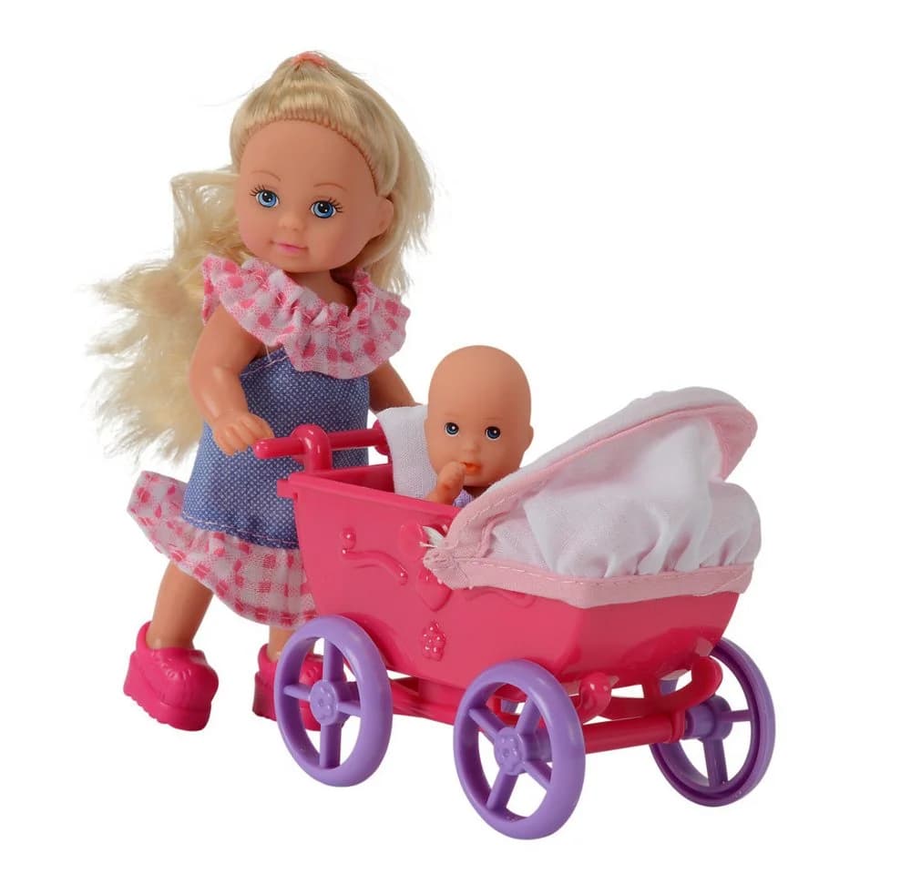 Simba Dickie Anziehpuppe Evi LOVE mit Puppenwagen 2fach sortiert - Bild 3
