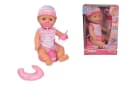 Simba Babypuppe New Born 30 cm mit Zubehör - Trinkend & Töpfchen Bild 1