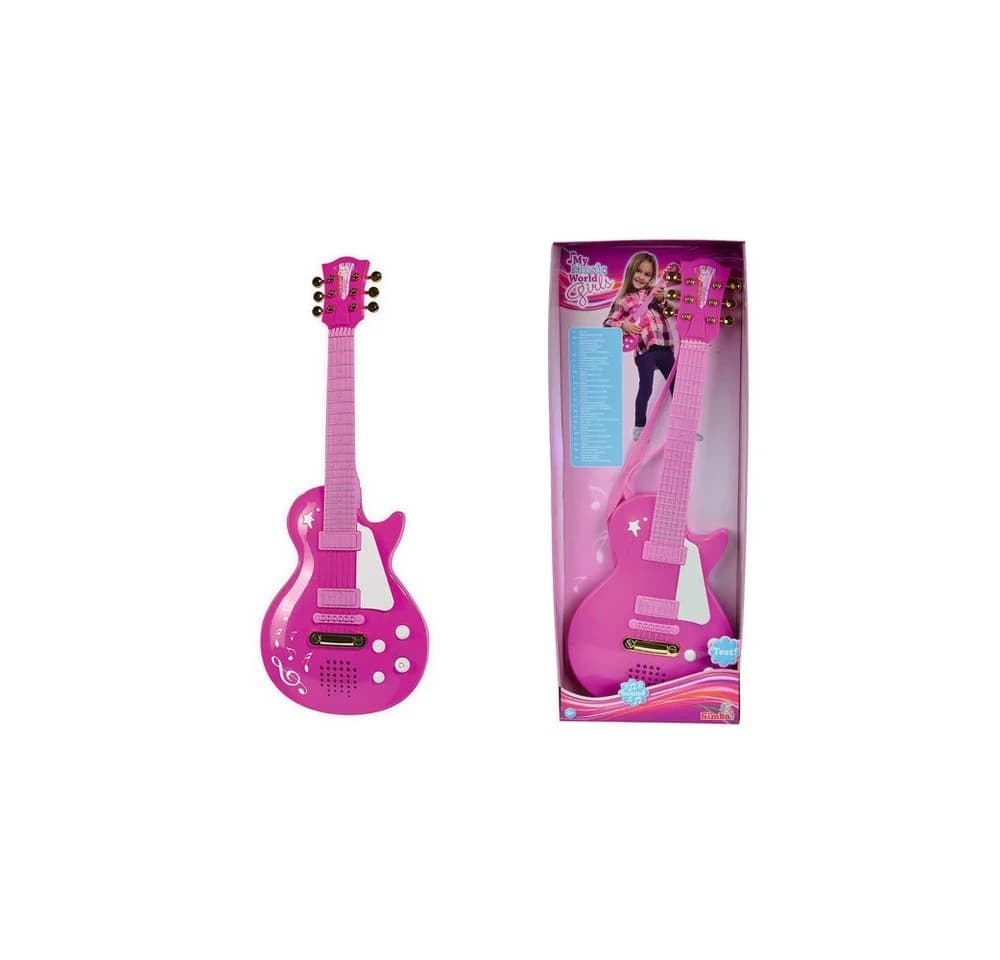 SIMBA My Music World Girls Rockgitarre Pink/Weiß