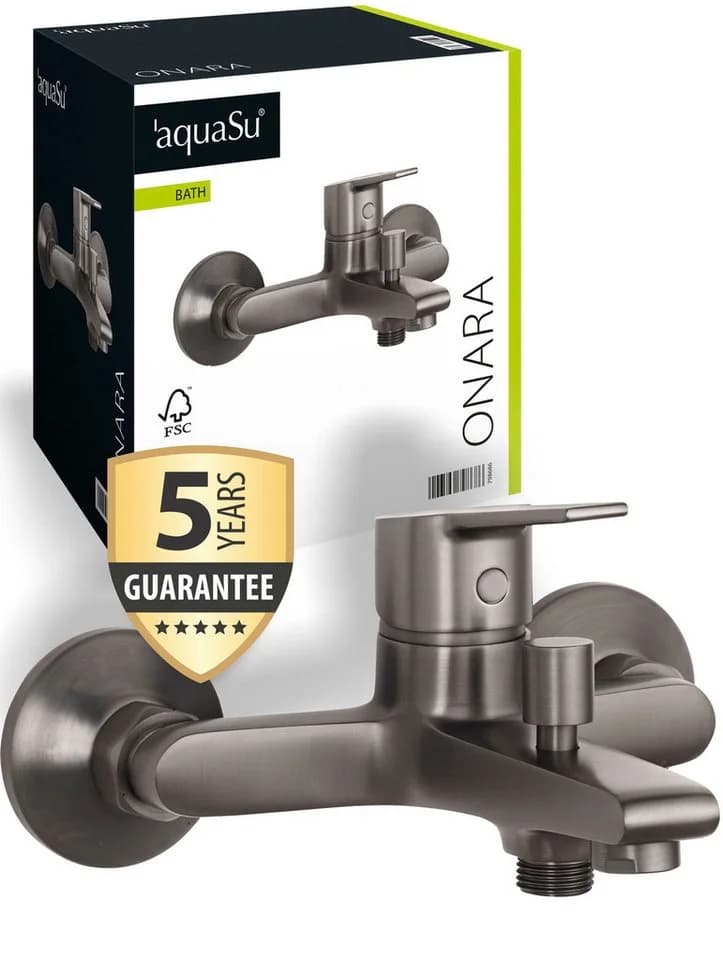 aquaSu Wannenarmatur Onara Industrial Grau mit Umsteller - Bild 2