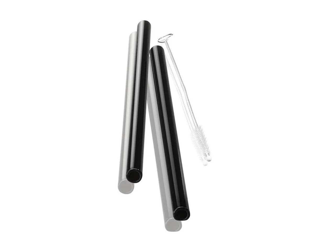 GEFU Trinkhalme Glas 4er Set Schwarz 18 cm - Bild 3