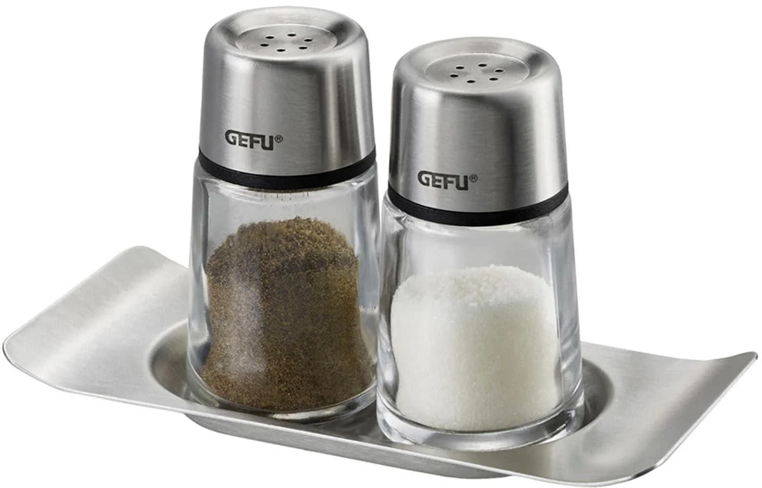 GEFU Salz- und Pfefferstreuer Set BRUNCH Edelstahl Glas