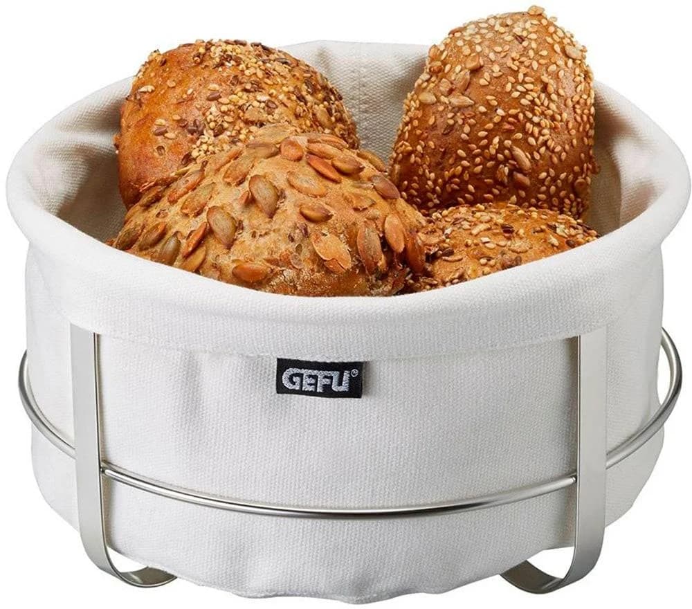 GEFU Brotkorb BRUNCH Weiß Edelstahl