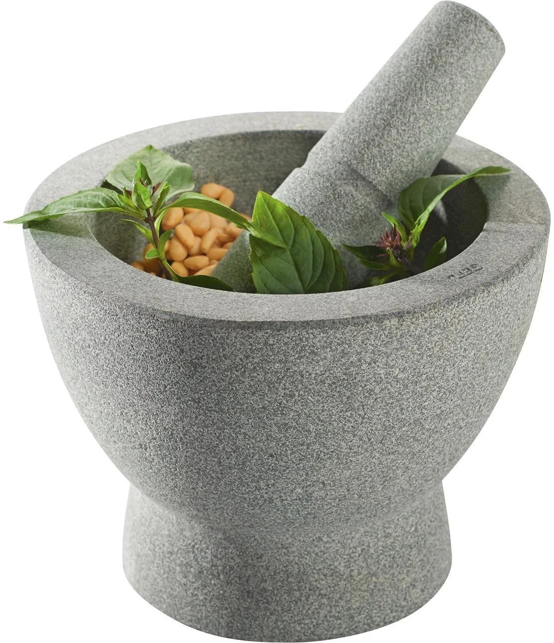 GEFU Mörser CRUNCHY Grau Granit mit Stößel