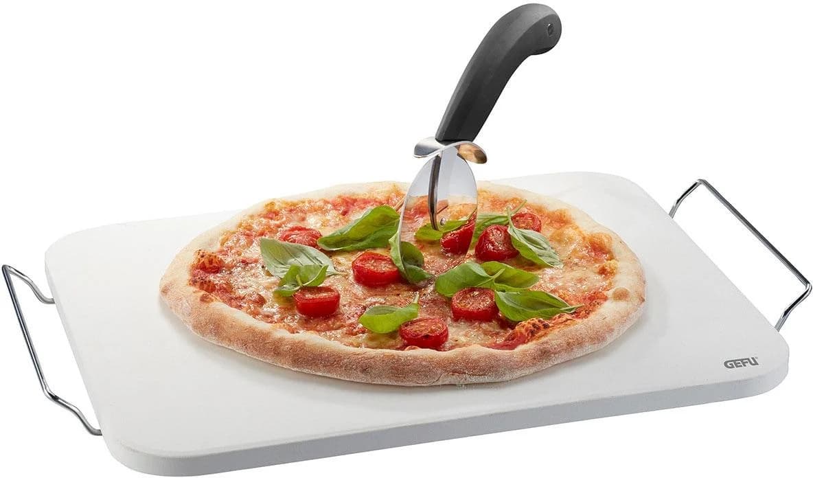 GEFU Pizzastein DARIOSO Set mit Gestell, Schneider & Schieber Grau