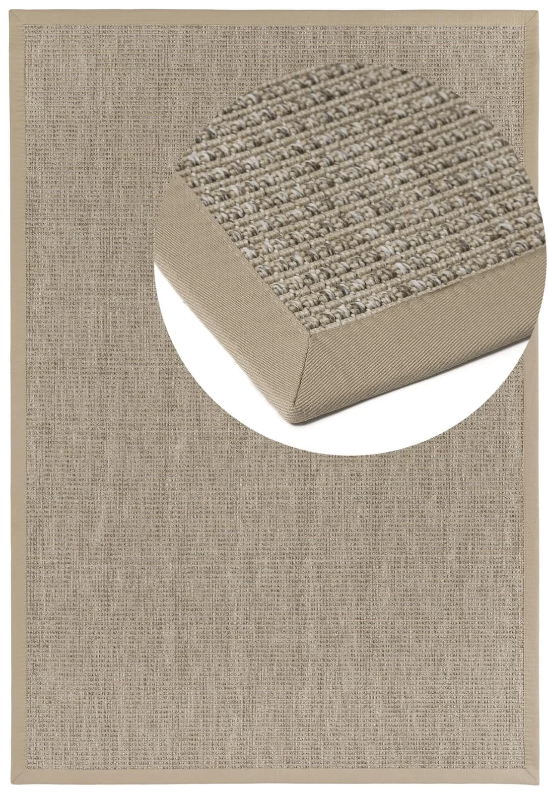 DEKOWE Basic S2 Rustic Teppich Beige Sisaloptik Indoor & Outdoor