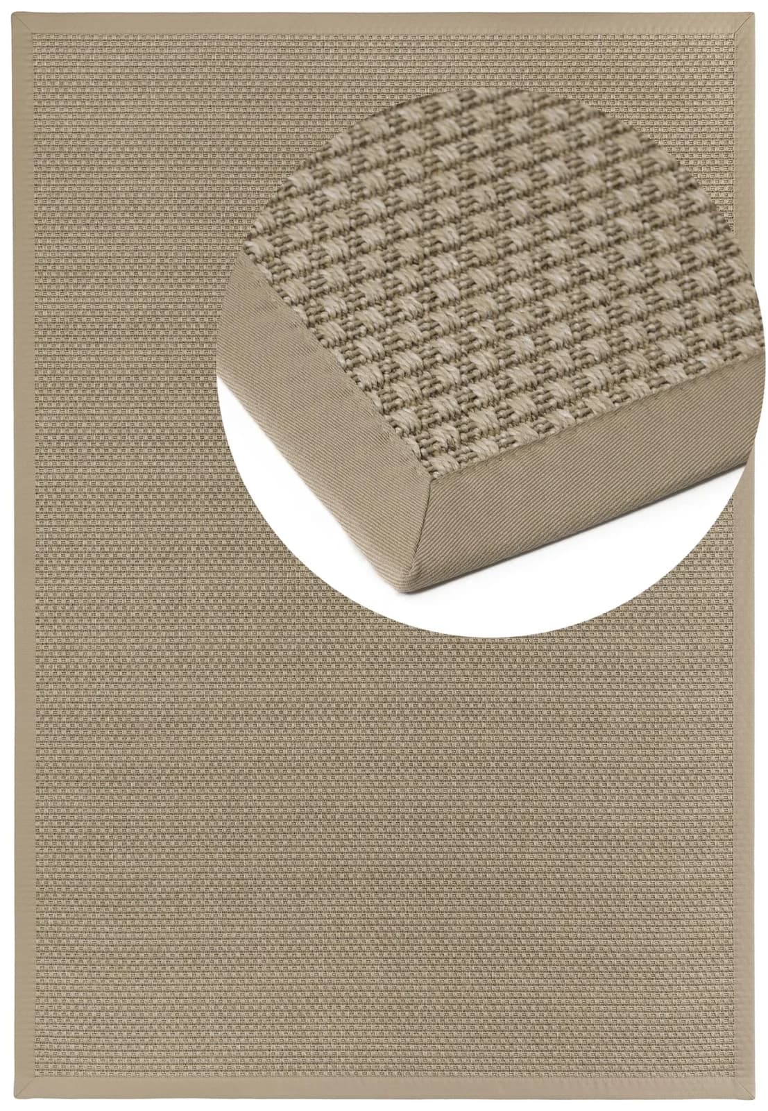 DEKOWE Basic S2 Karree Teppich Beige Sisaloptik 160x230cm