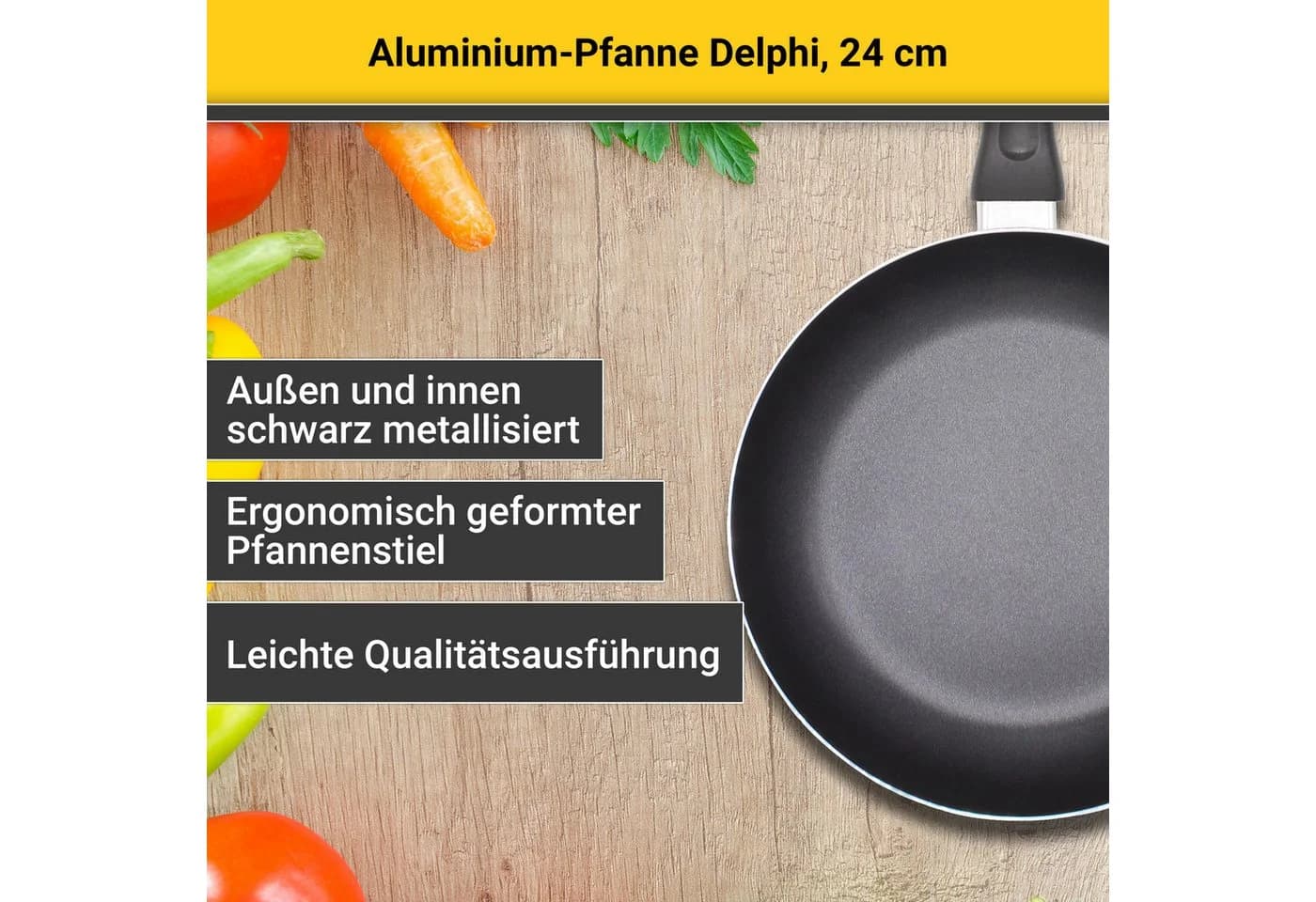 Bratpfanne Krüger Delphi Schwarz Antihaft - Bild 3