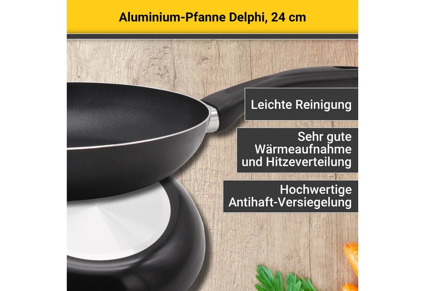 Bratpfanne Krüger Delphi Schwarz Antihaft - Bild 4