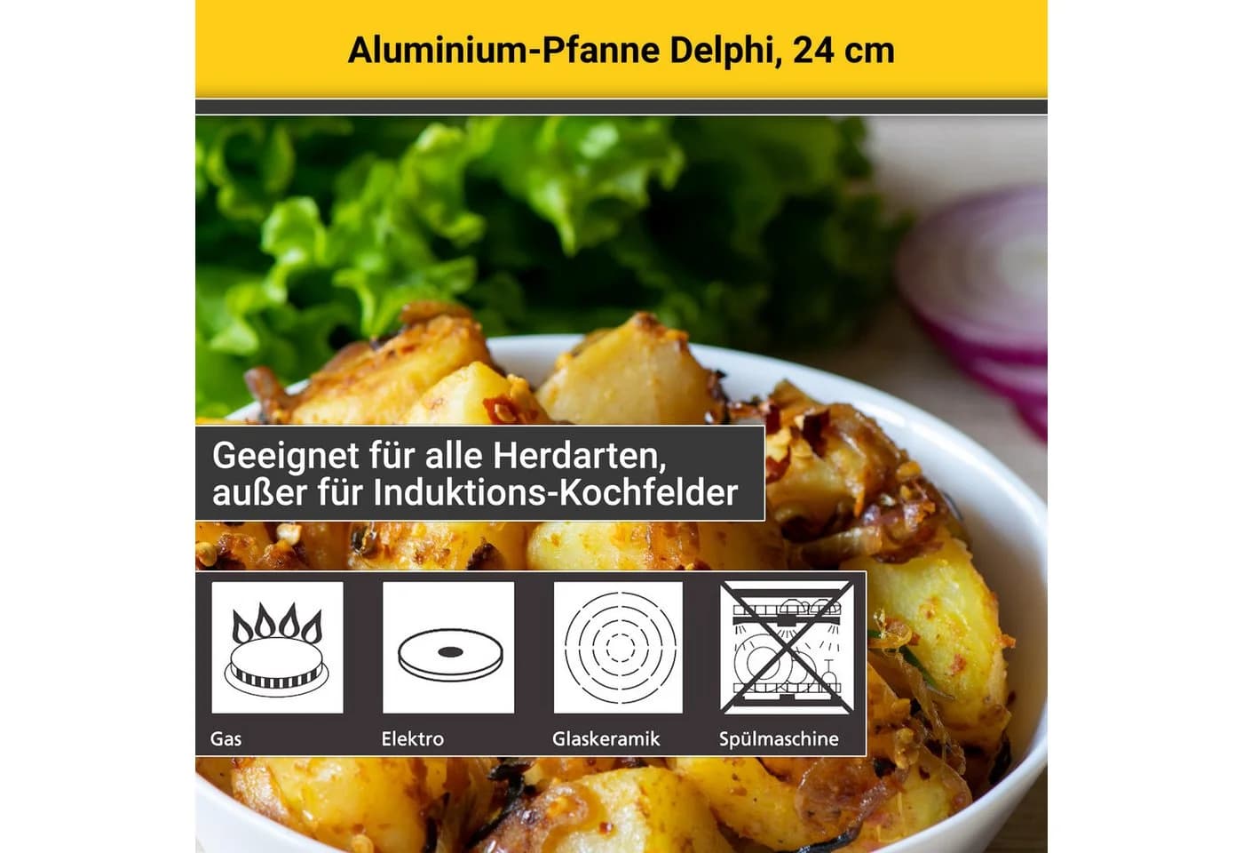 Bratpfanne Krüger Delphi Schwarz Antihaft - Bild 5