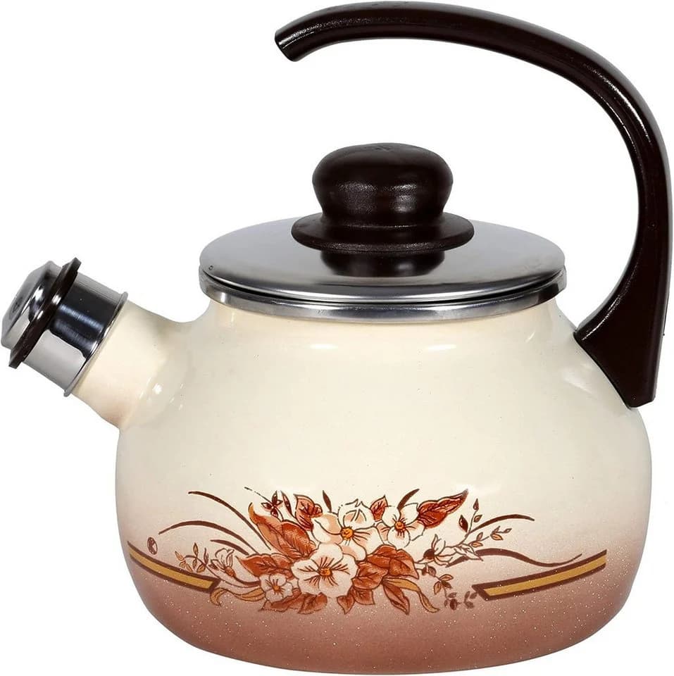 Karl Krüger Wasserkessel Stahlemaille 2 Liter