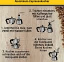 Krüger Espressokocher 0,2l Aluminium Silber Traditionell Italienisch Bild 5