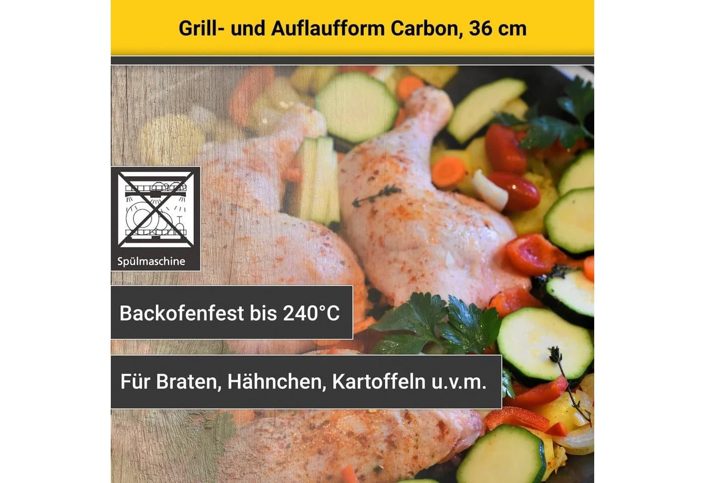 Krüger Auflaufform schwarz mit Antihaft-Beschichtung - Bild 5