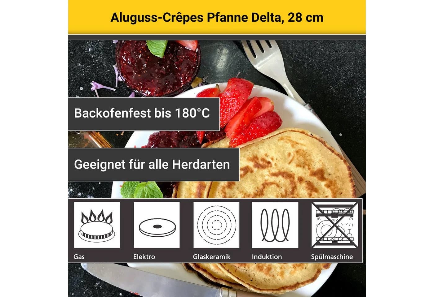 Krüger Crêpepfanne Delta Aluminiumguss Induktion - Bild 5