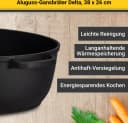 Krüger Aluguss Gansbräter DELTA mit Glasdeckel 8l Bild 3