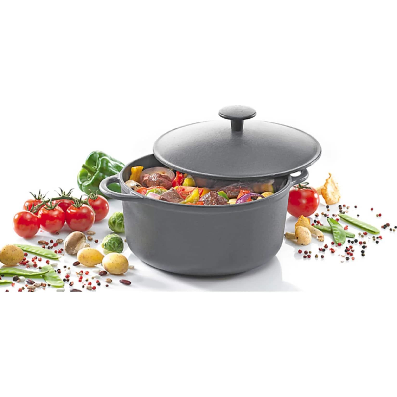SONSTIGE Eisenguss-Fleischtopf 20 cm RUSTICA Schwarz-Matt