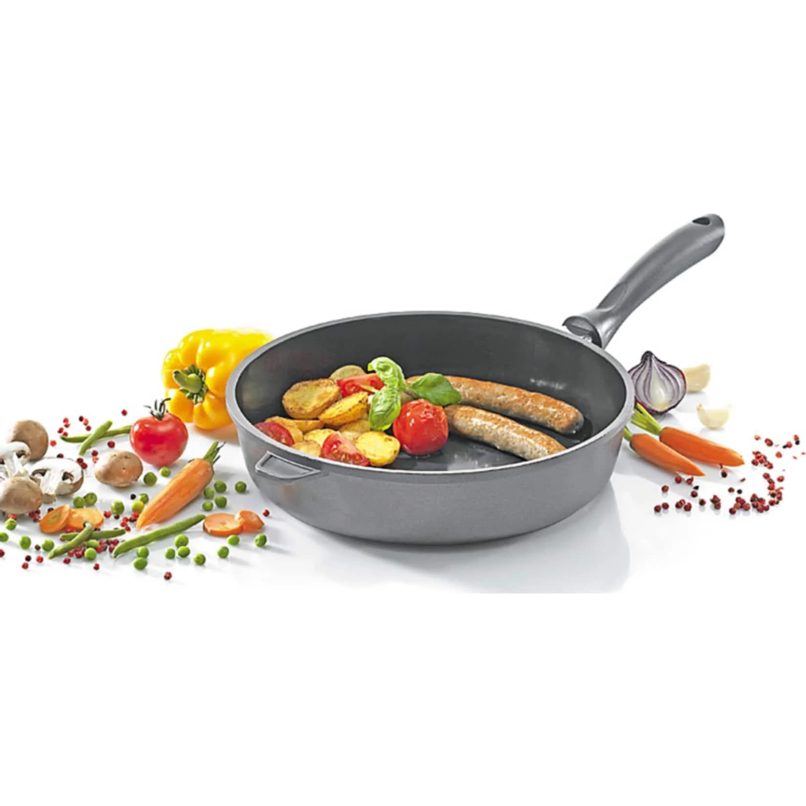 KRÜGER Aluguss Bratpfanne tief Potsdam 28 cm Grau