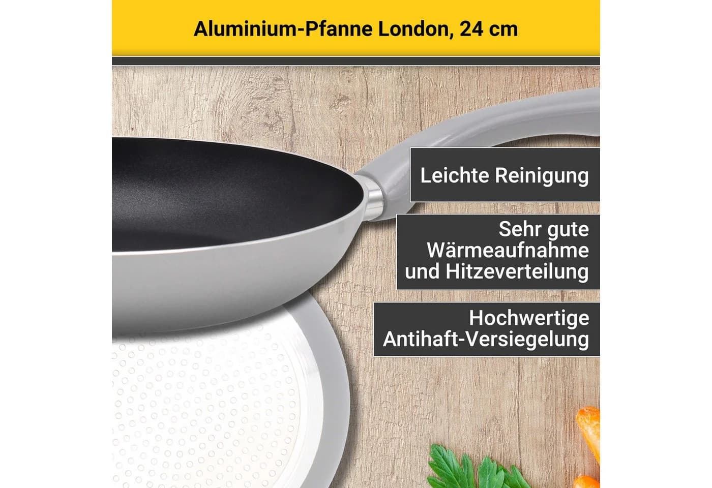 Krüger Bratpfanne London Aluminium Antihaft Induktion