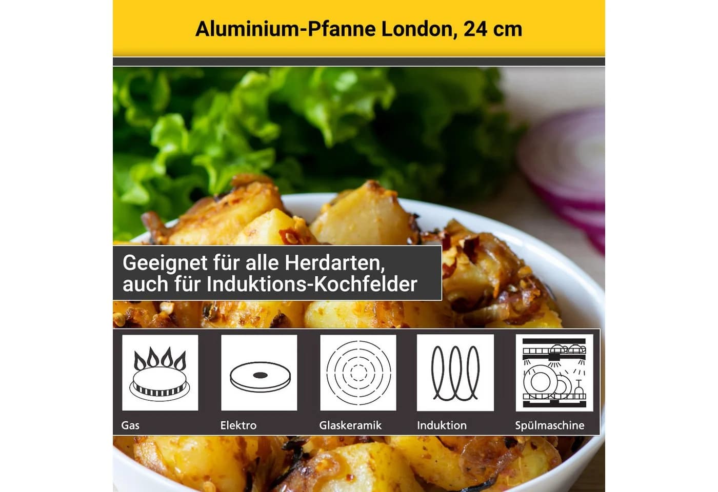 Krüger Bratpfanne London Aluminium Antihaft Induktion - Bild 4