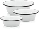 Krüger Emaille Schüssel Set 3-tlg. Weiß 20, 24, 28 cm Bild 2