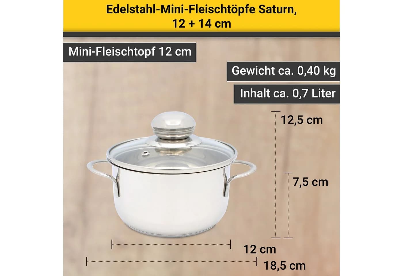 KRÜGER Saturn Topf-Set Edelstahl Silber Induktion 2-tlg. - Bild 5