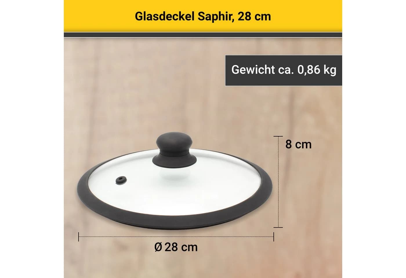 Krüger Glasdeckel Saphir mit Soft-Touch-Knopf transparent - Bild 4