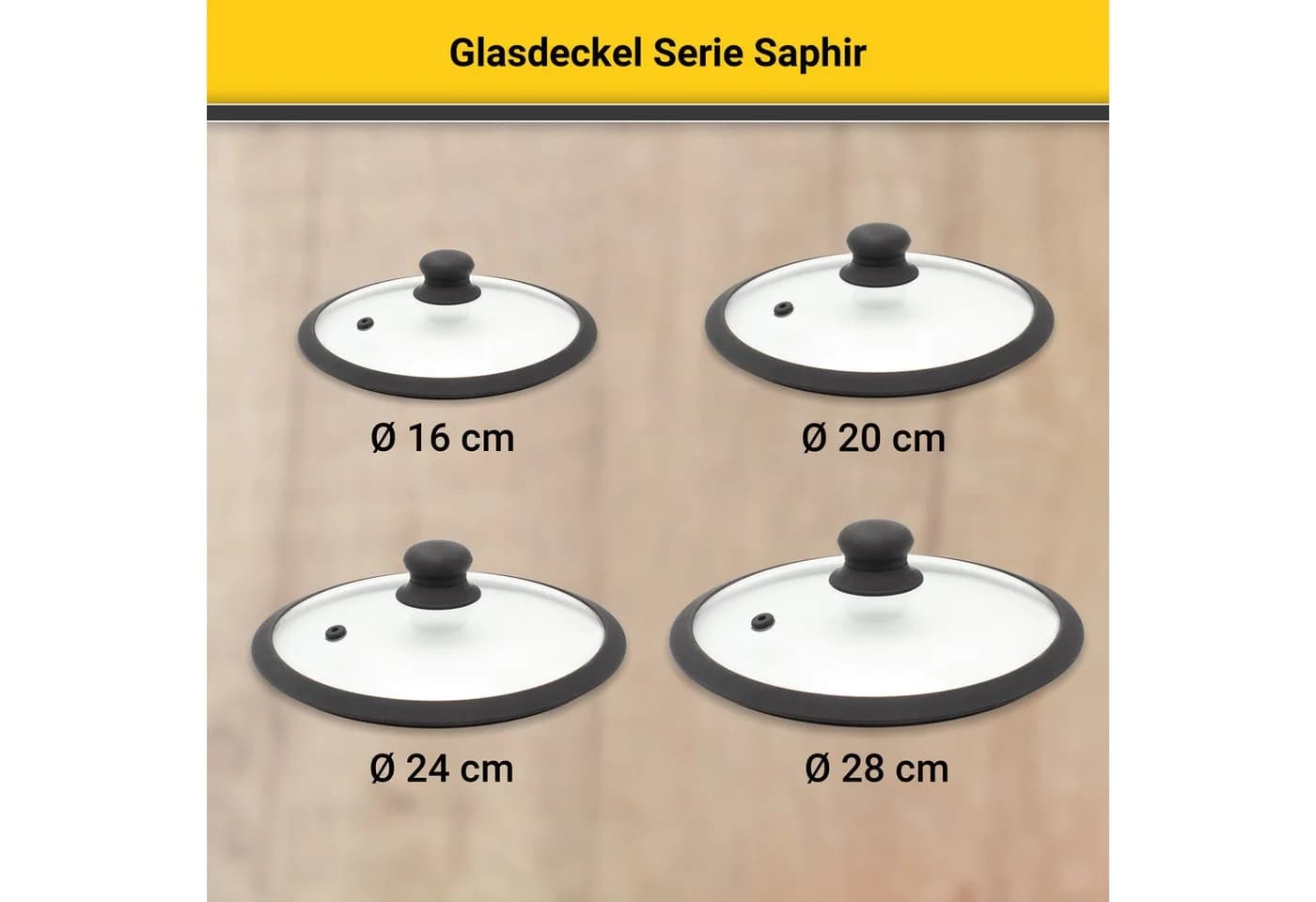 Krüger Glasdeckel Saphir mit Soft-Touch-Knopf transparent - Bild 5