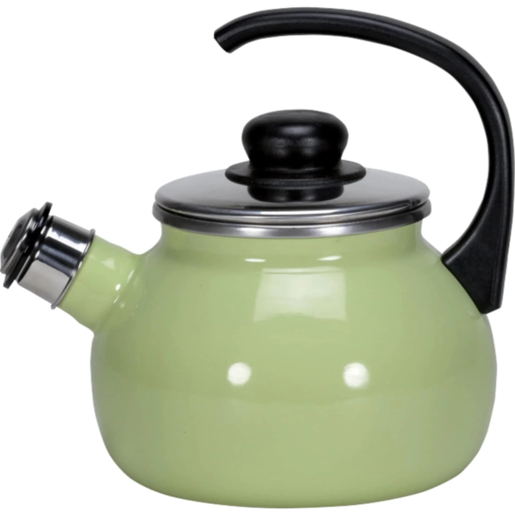 Emaille-Flötenkessel Juist 2 Liter Pastell-Grün