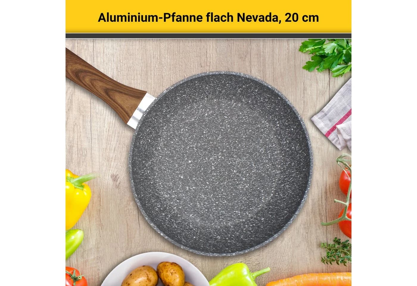 Krüger Bratpfanne Nevada Aluminium Grau Antihaft Induktion