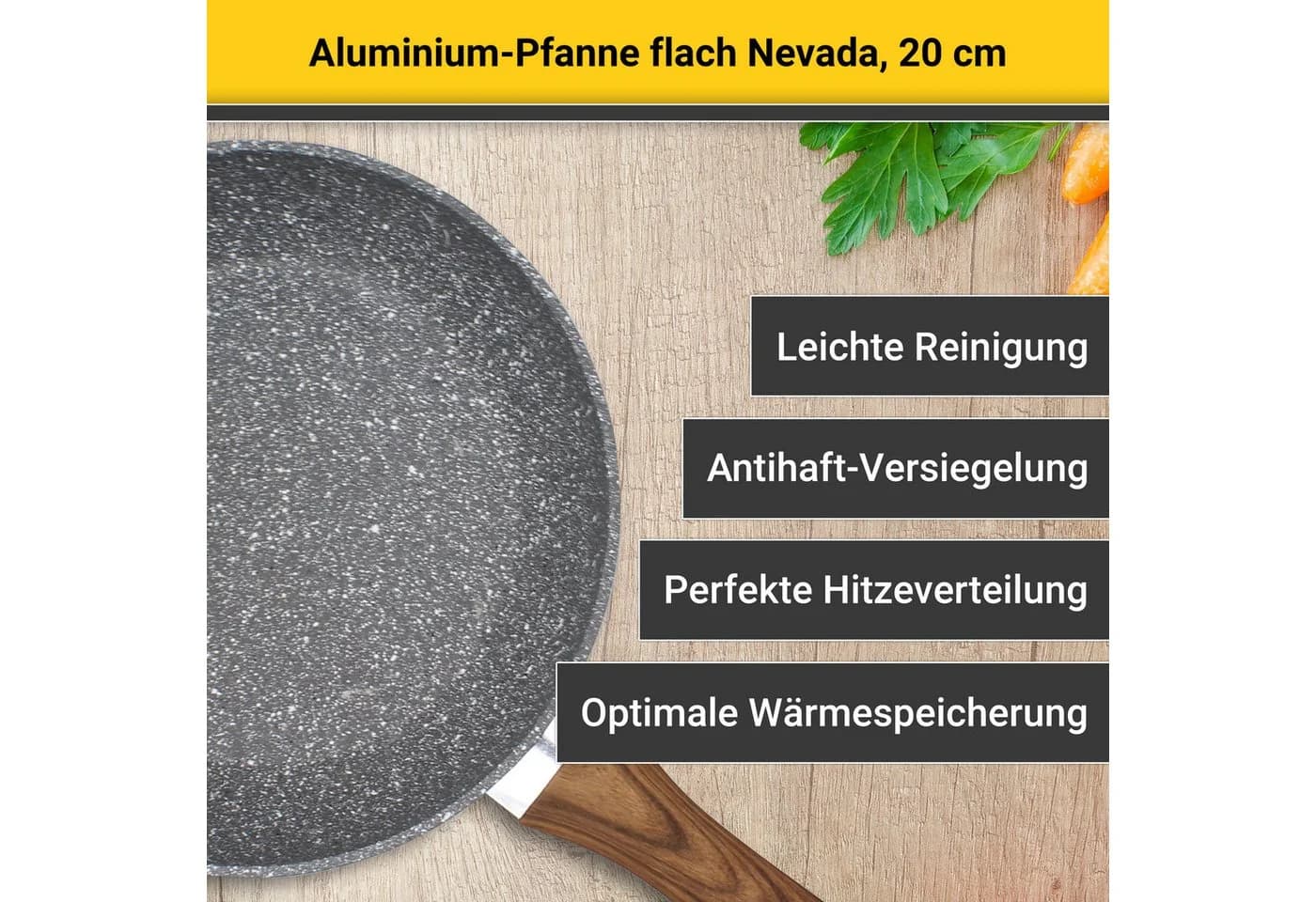 Krüger Bratpfanne Nevada Aluminium Grau Antihaft Induktion - Bild 3