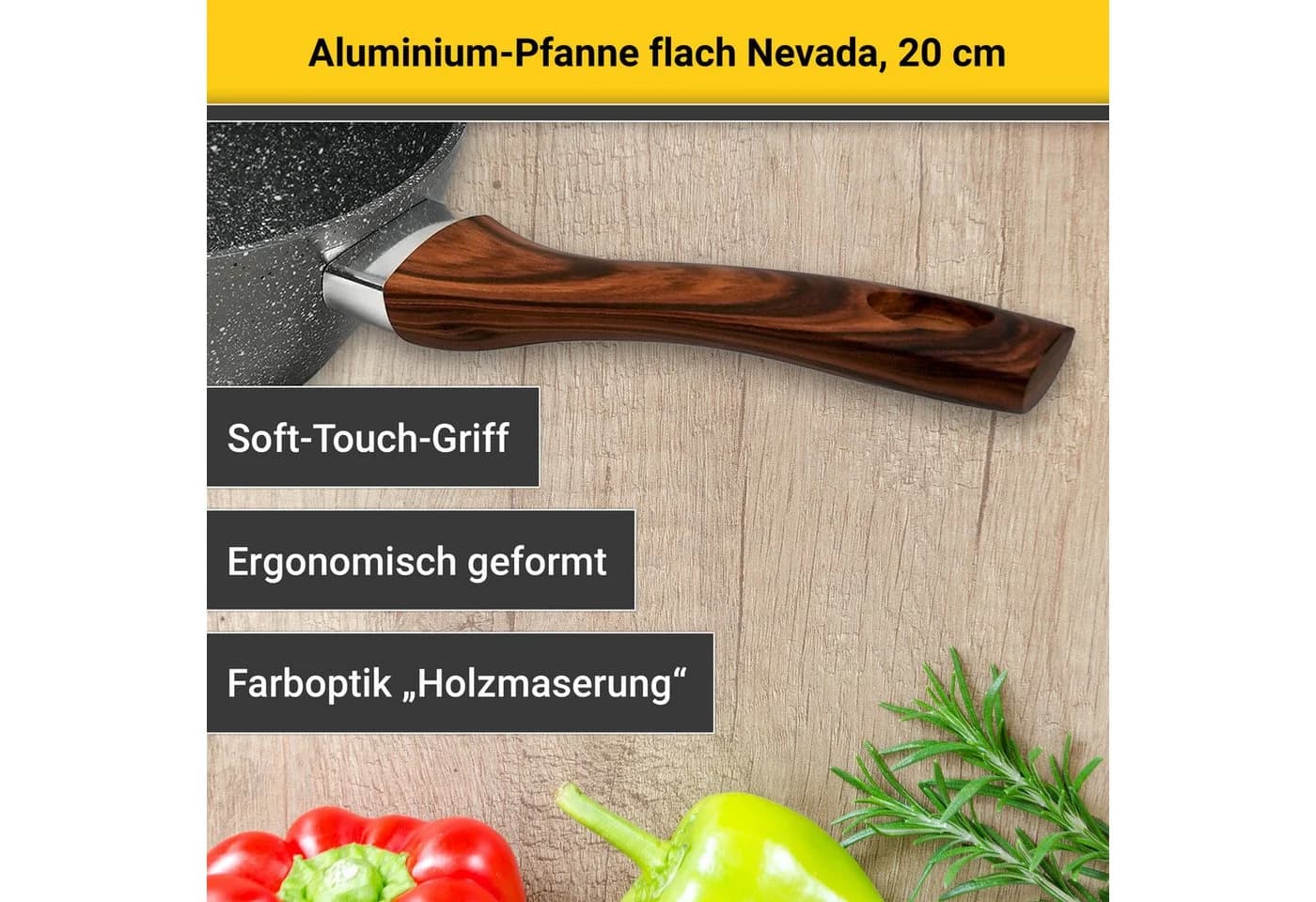 Krüger Bratpfanne Nevada Aluminium Grau Antihaft Induktion - Bild 4