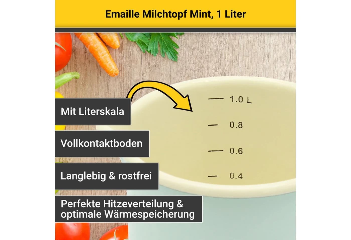 Milchtopf KRÜGER Mint 1 Liter Induktion