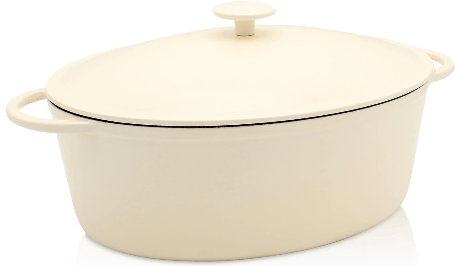 Krüger Gansbräter Gusseisen 34x27x12,5 cm Beige
