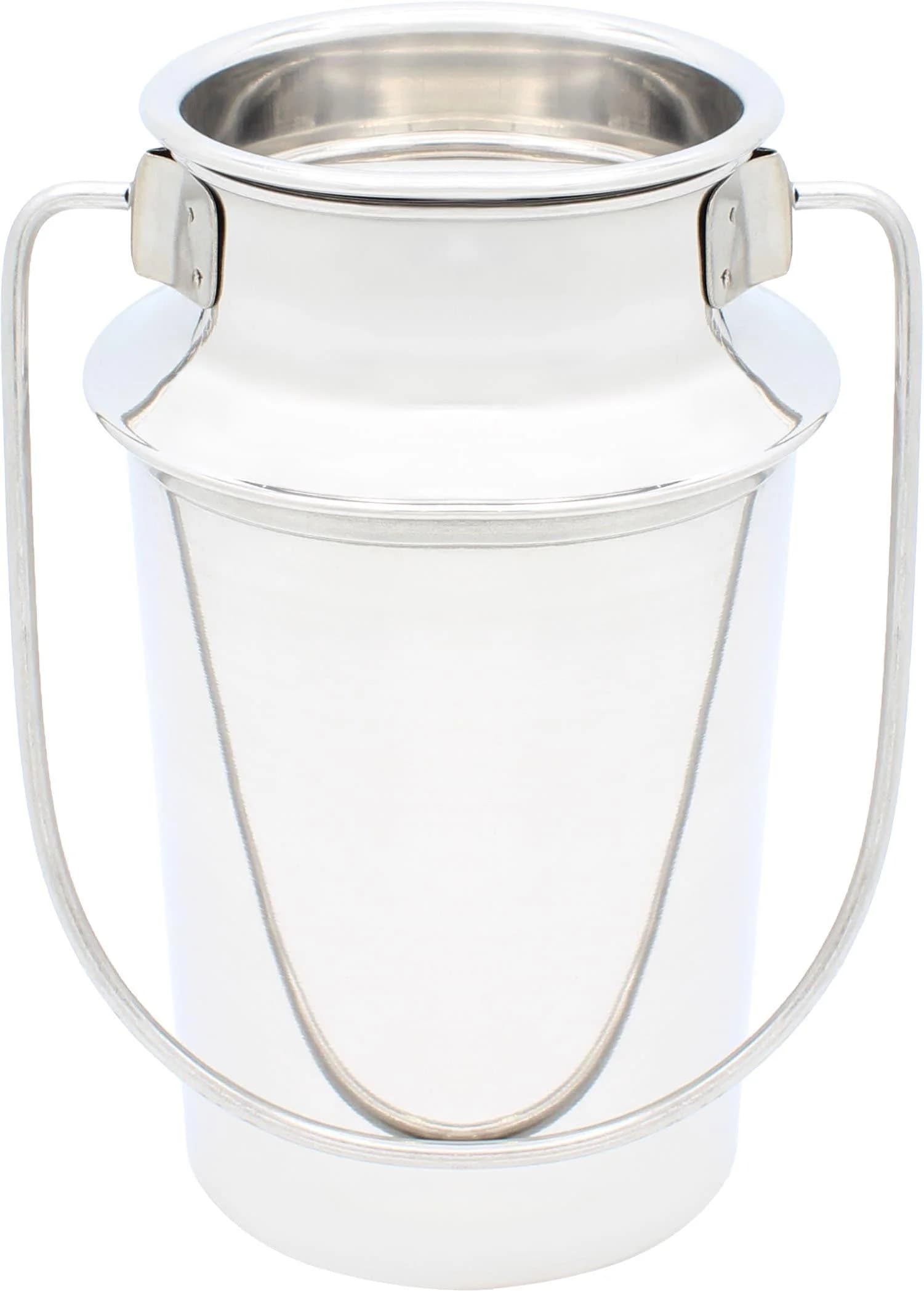 Milchkanne KRÜGER Edelstahl 1 Liter Silber