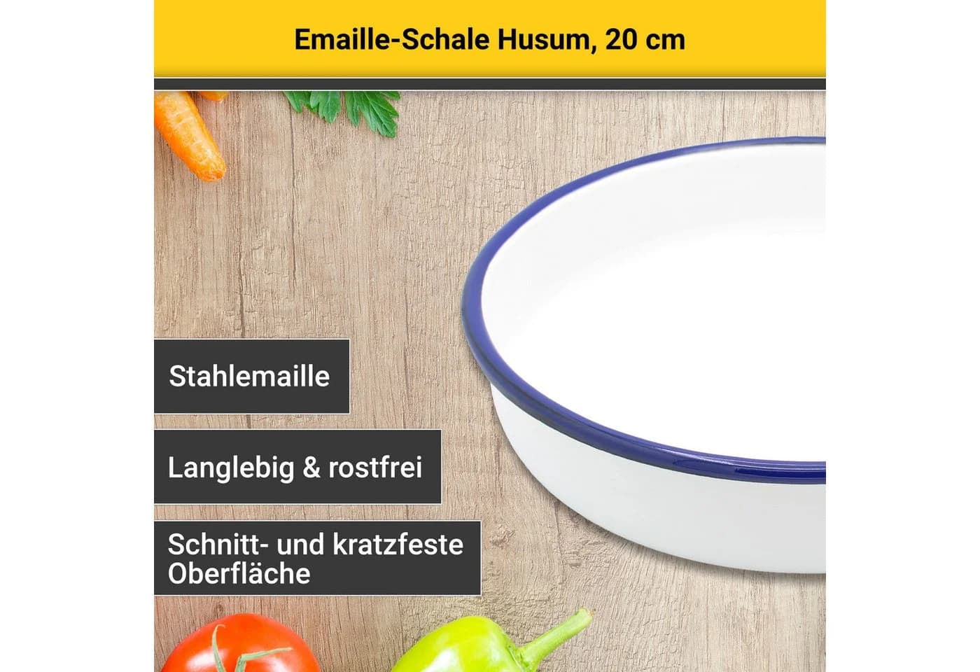 KRÜGER Schale Husum weiß Emaille - Bild 3