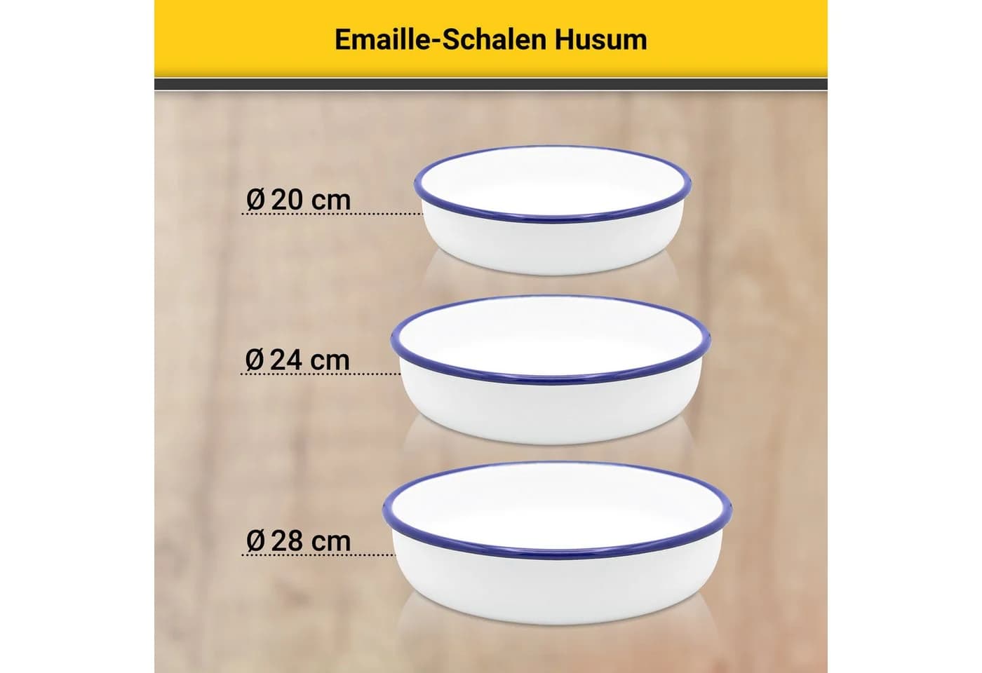 KRÜGER Schale Husum weiß Emaille - Bild 5