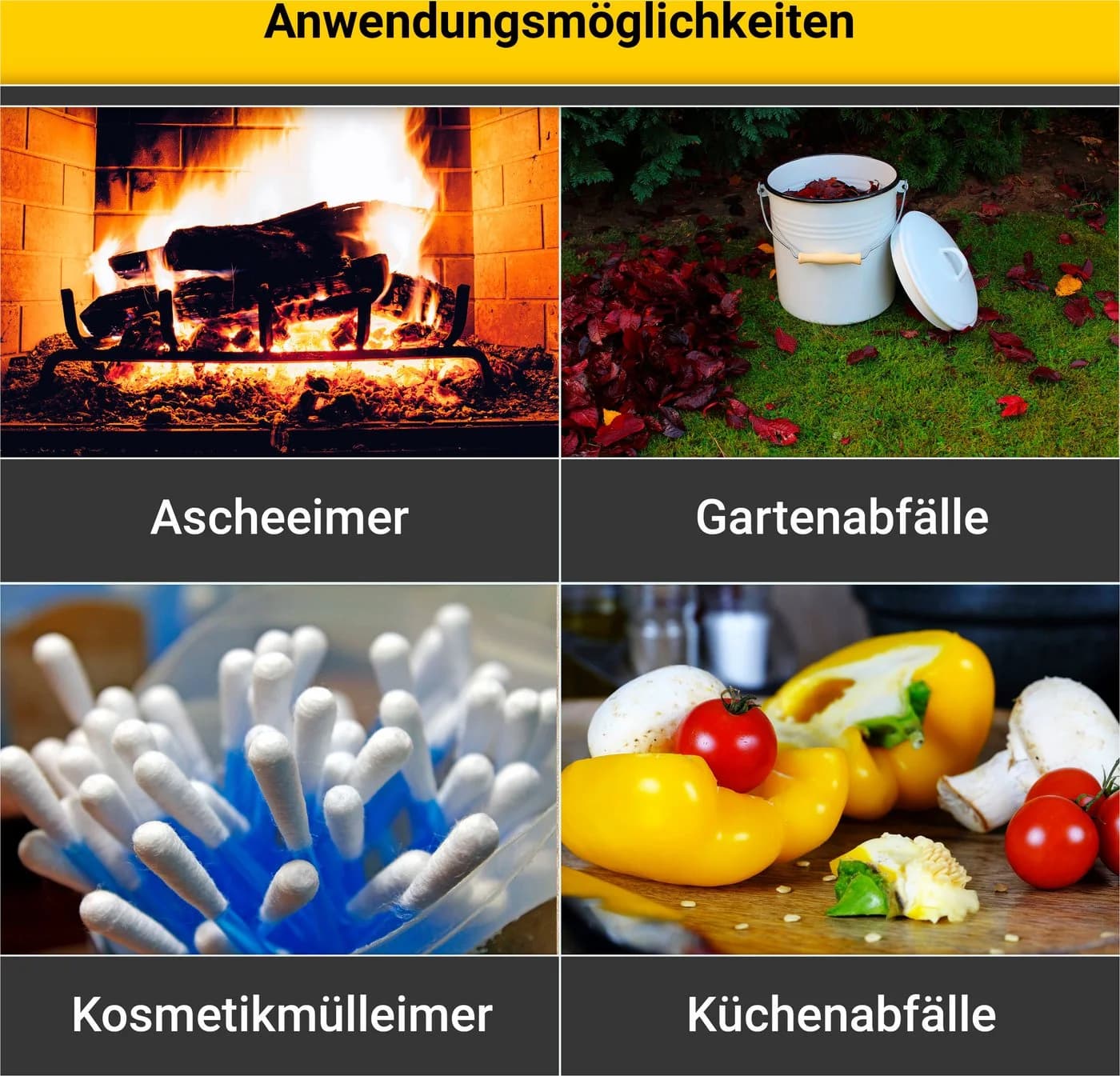Mülleimer Krüger Emaille Schwarz-Gesprenkelt - Bild 5