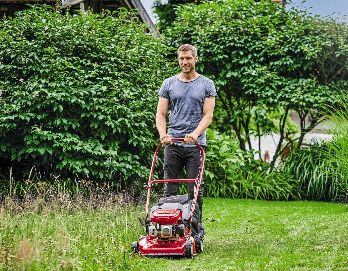 Einhell Benzinrasenmäher GC-PM 46/5 S Rot