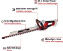 Einhell Akku-Heckenschere GE-CH 36/61 Li-Solo 36V Rot Bild 3