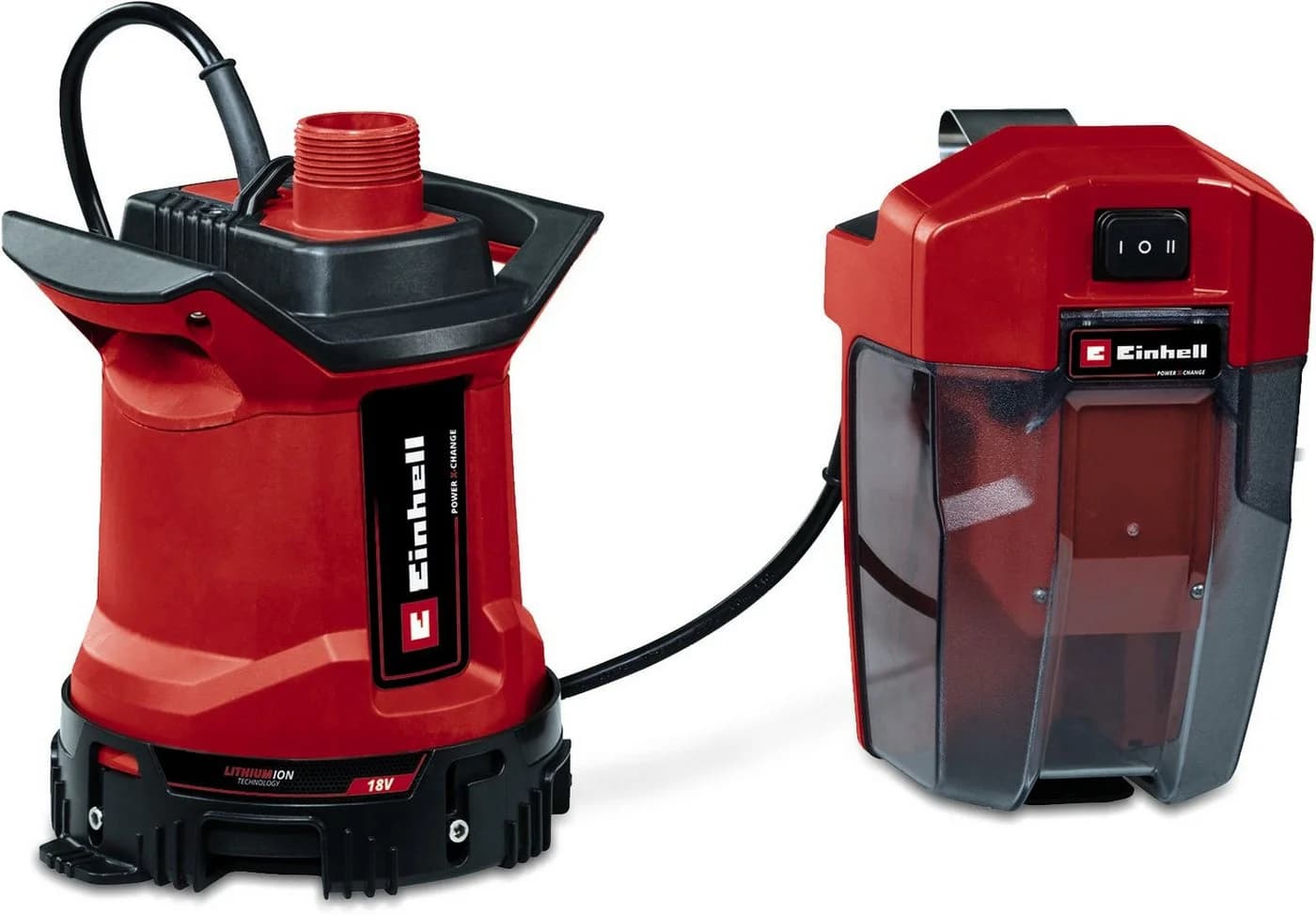 Einhell Akku-Schmutzwasserpumpe GE-DP 18/25 LL Li-Solo Rot - Bild 2