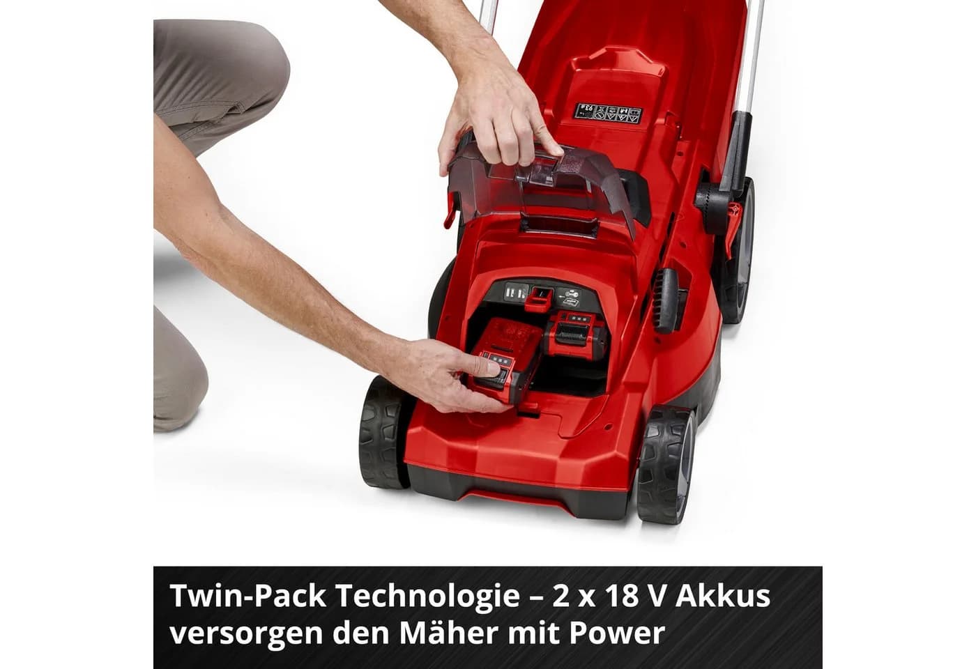 Einhell Akku-Rasenmäher RASARRO 36/36 Rot mit 2x Akku - Bild 5