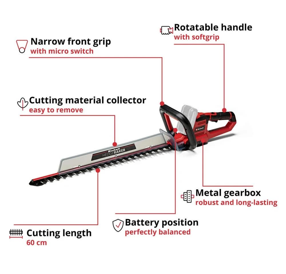 Einhell GE-CH 18/60 Li Akku-Heckenschere 18V 60cm Starter-Kit - Bild 3