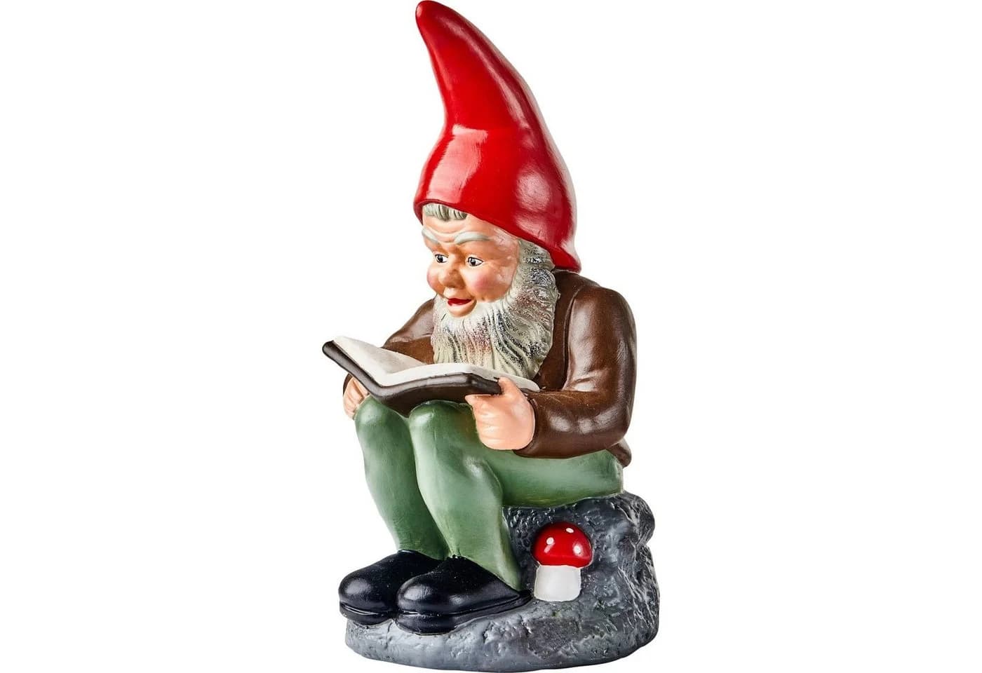 Heissner Gartenzwerg 'Wilhelm' Bücherwur Keramik Bunt - Bild 2