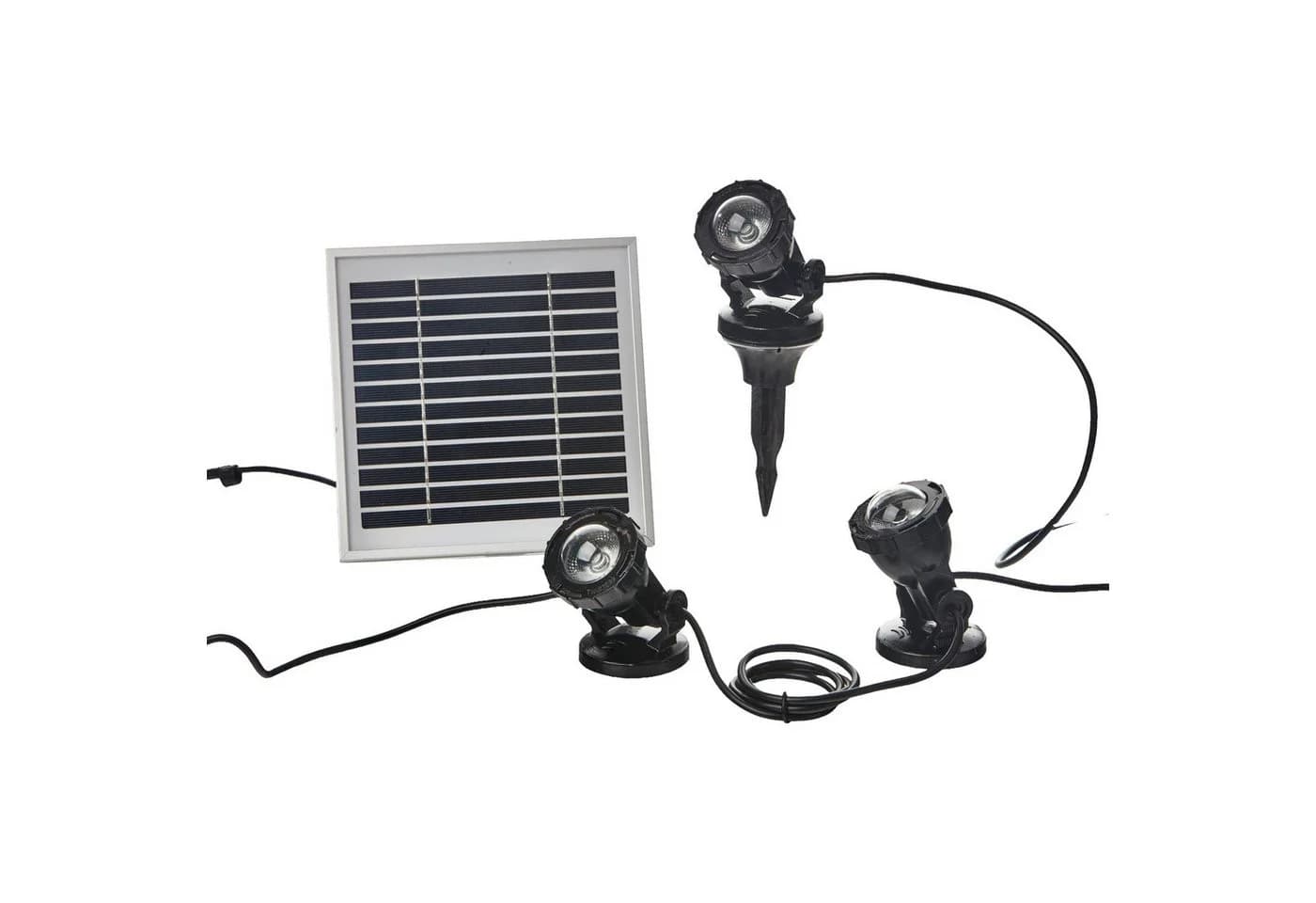 Heissner SOLAR Teich- und Gartenlicht RGB Schwarz 3er Set - Bild 2