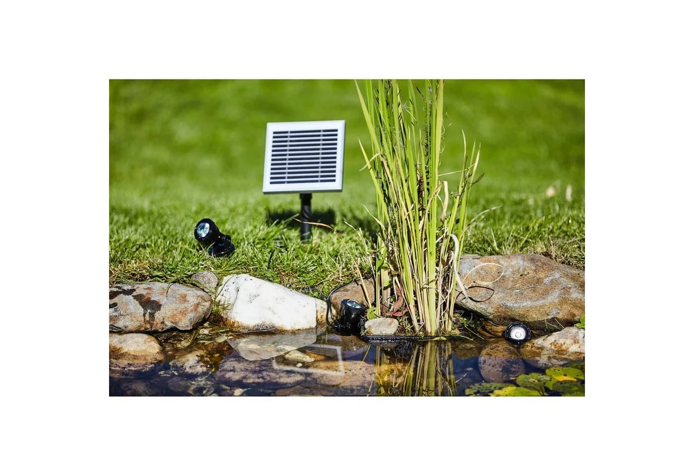 Heissner SOLAR Teich- und Gartenlicht RGB Schwarz 3er Set - Bild 3