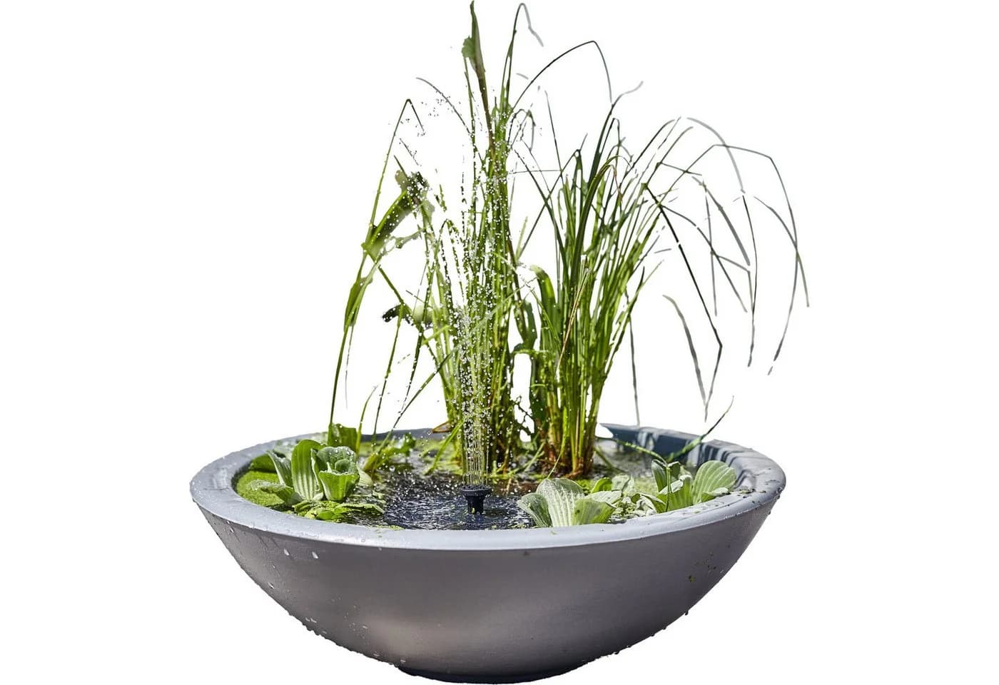 Heissner Gartenbrunnen Solar LOTUSGARDEN Grau Komplett-Set - Bild 2